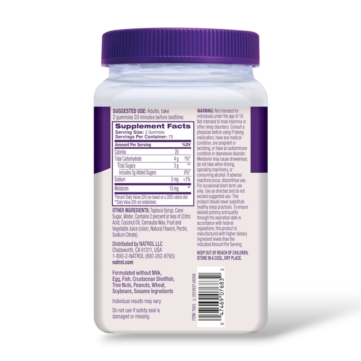 Natrol Melatonin 10mg Sleep Aid Gummies - Strawberry - 140ct