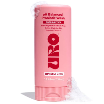 O Positiv URO pH Balanced Probiotic Wash for Intimate Odor Control, pH Balance, Dryness & Irritation Support - 6.75 fl oz