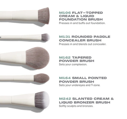 MORPHE JUEGO DE CEPILLOS FACIALES DE 5 PIEZAS EN MODO RETRATO