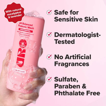 O Positiv URO pH Balanced Probiotic Wash for Intimate Odor Control, pH Balance, Dryness & Irritation Support - 6.75 fl oz