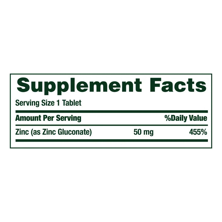 Nature's Bounty Zinc 50 mg, 400 Caplets Nutre tu sistema inmunológico con tabletas de zinc aptas para vegetarianos de Nature's Bounty.