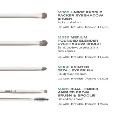 MORPHE JUEGO DE CEPILLOS FACIALES Y DE OJOS DE 8 PIEZAS BEST OF BLENDS