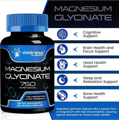 Wellness LabsRx Magnesium Glycinate 750mg