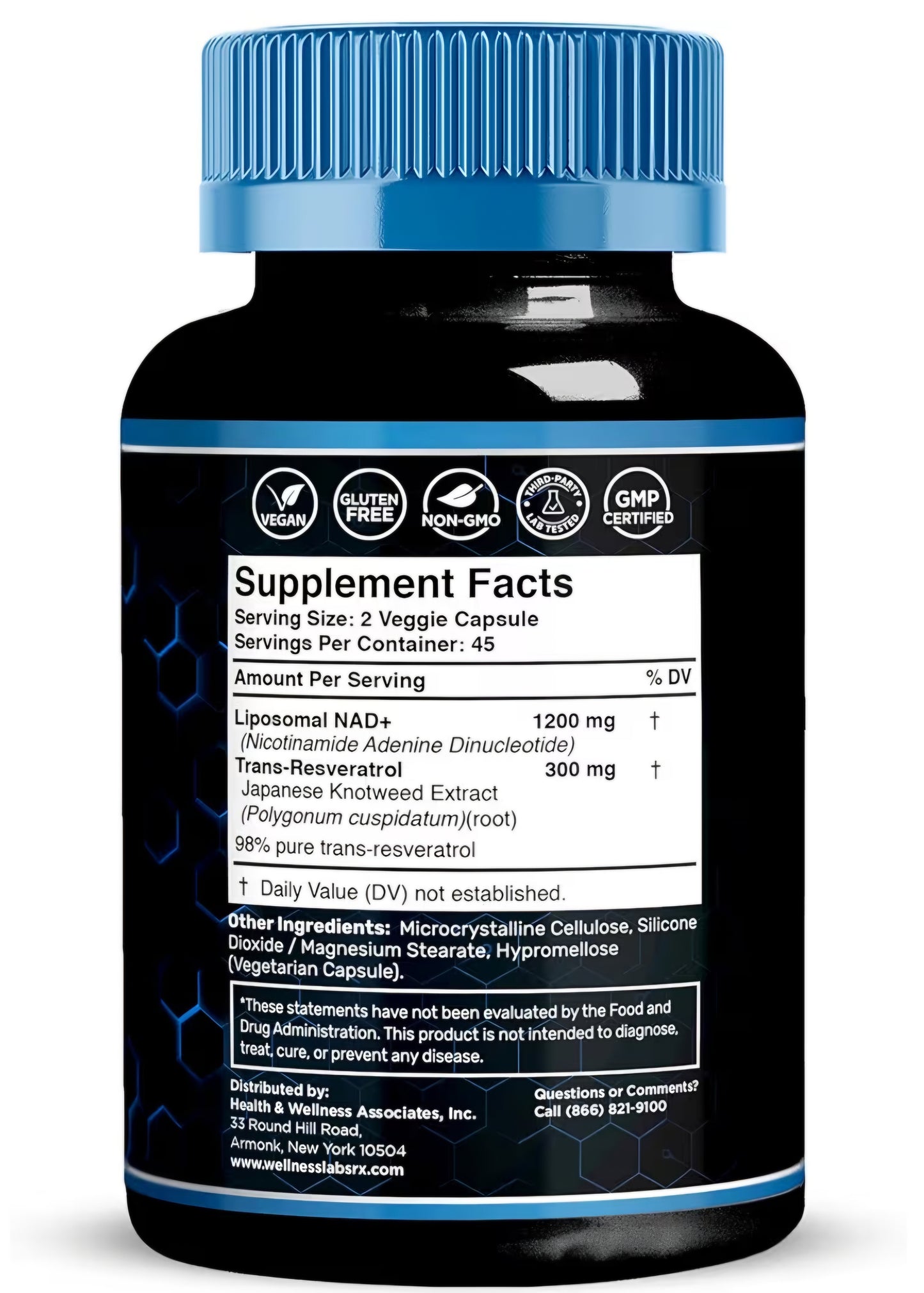 NAD+ Resveratrol 1500mg (Wellness LabsRx)