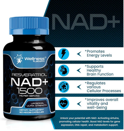 NAD+ Resveratrol 1500mg (Wellness LabsRx)