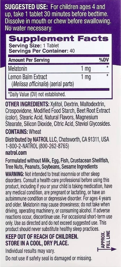 Natrol Kids Melatonin Fast Dissolve 1mg