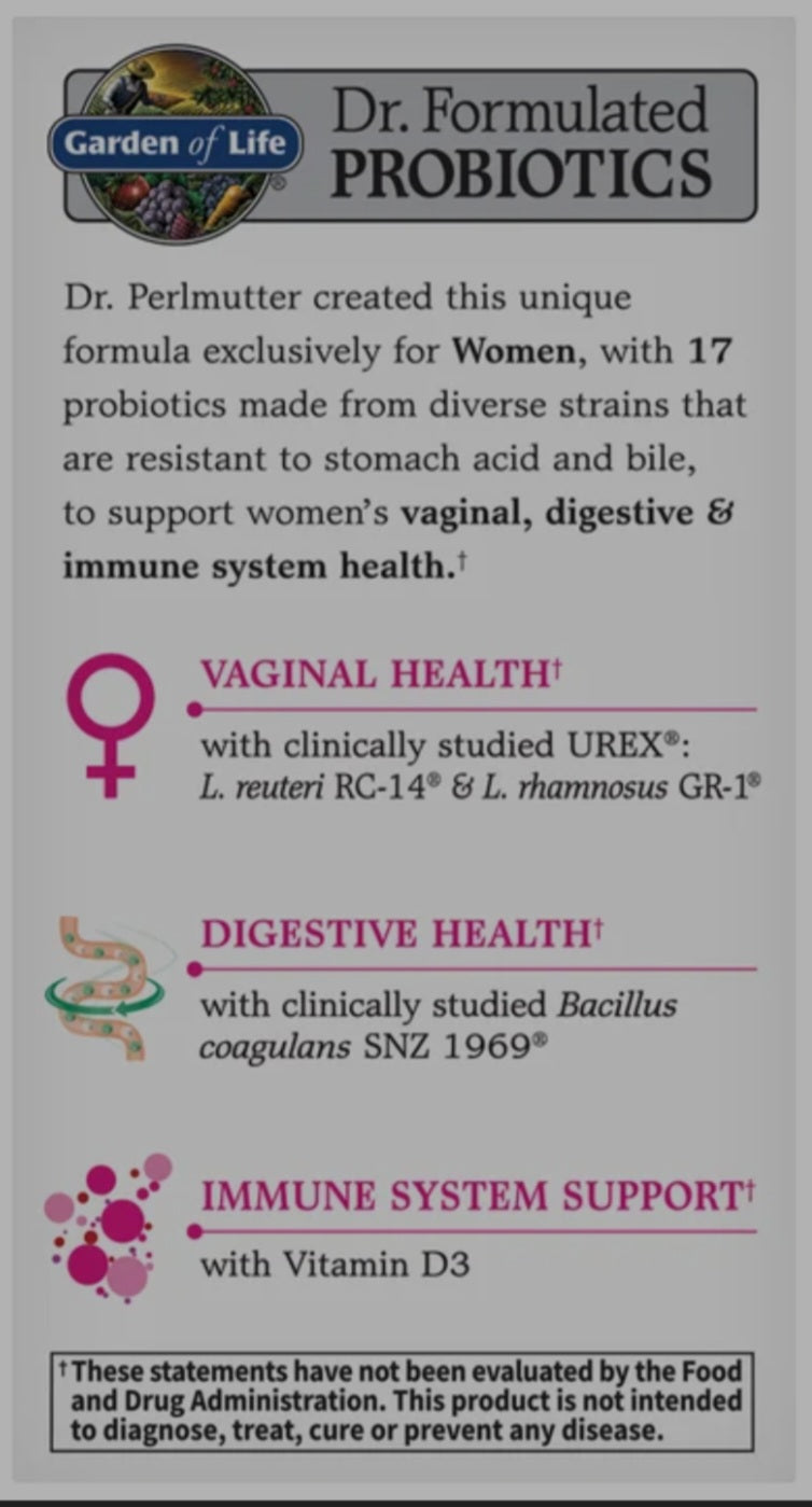 Garden of Life Dr. Formulated Probiotics Women's Daily Care