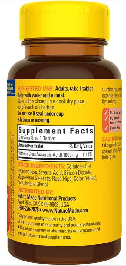 Nature Made Vitamin C 1000mg Extra Strength (100 Tablets)