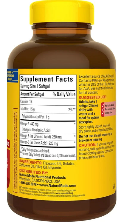 Nature Made Triple Omega 3-6-9 (180 Softgels)