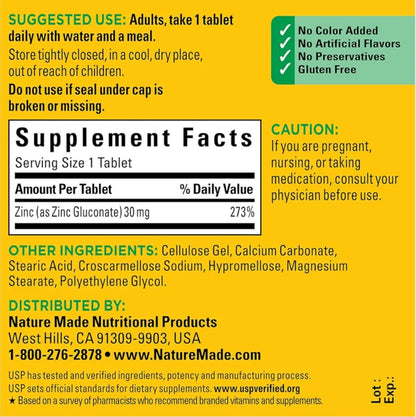 Nature Made Zinc 30mg