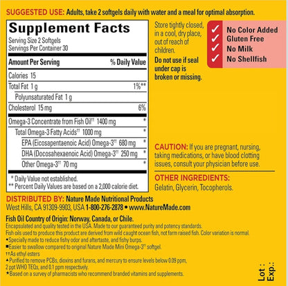 Nature Made Fish Oil Minis 1400mg