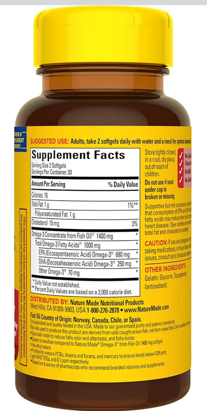 Nature Made Fish Oil Minis 1400mg