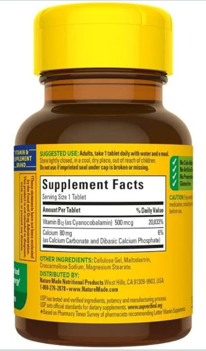 Nature Made Vitamin B12 500mcg