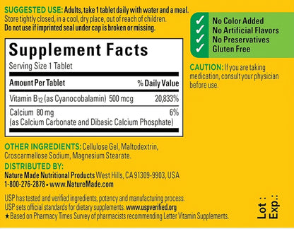 Nature Made Vitamin B12 500mcg