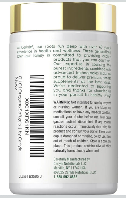 Carlyle Oil of Oregano 4000mg