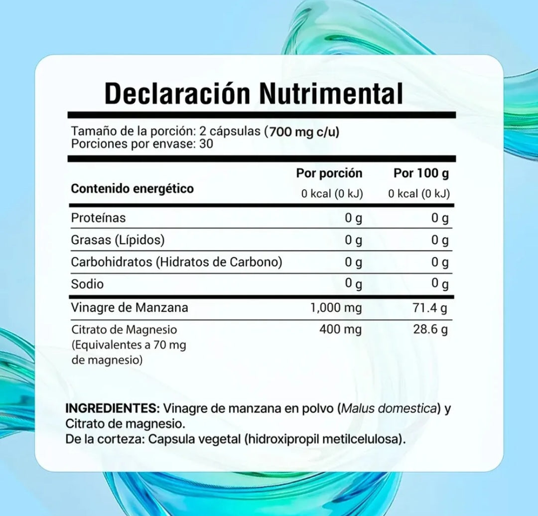 Vinagre de Manzana + Magnesio de Amarte Labs