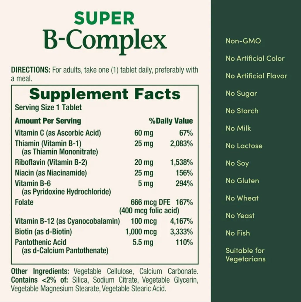 Nature's Bounty Super B-Complex