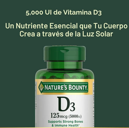 Nature's Bounty D3 125mcg (5000 IU)