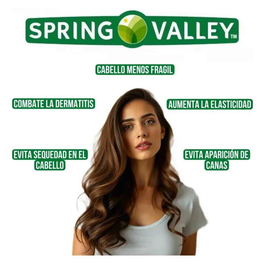 Spring Valley Extra Strength Biotin con Queratina