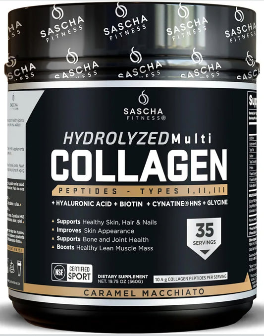 Hydrolyzed Multi Collagen Sascha Fitness - Caramel Macchiato