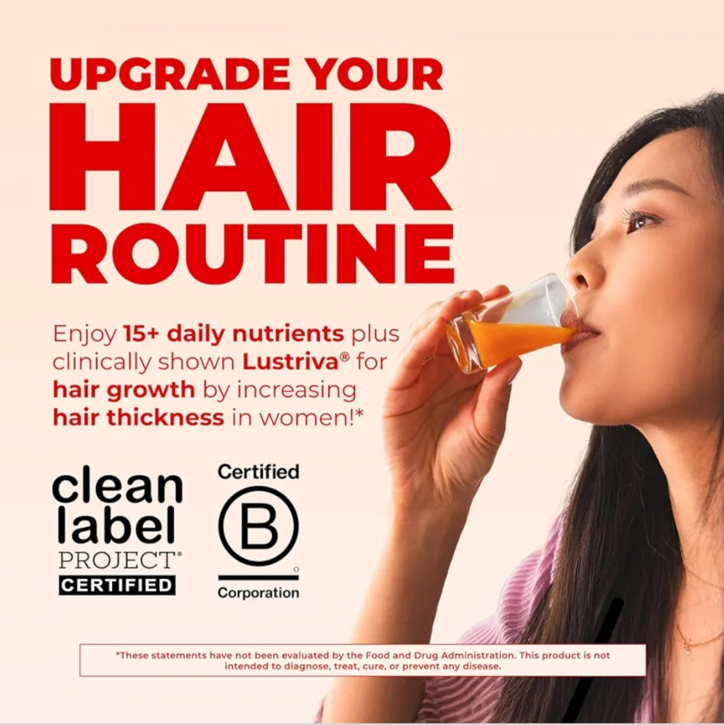 MaryRuth's Liquid Morning Multivitamin + Hair Growth (Peach Mango)