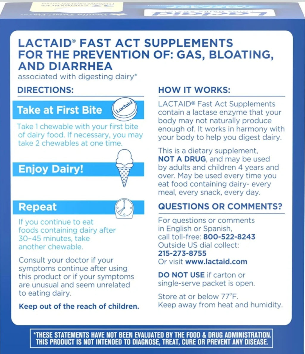 Lactaid Fast Act